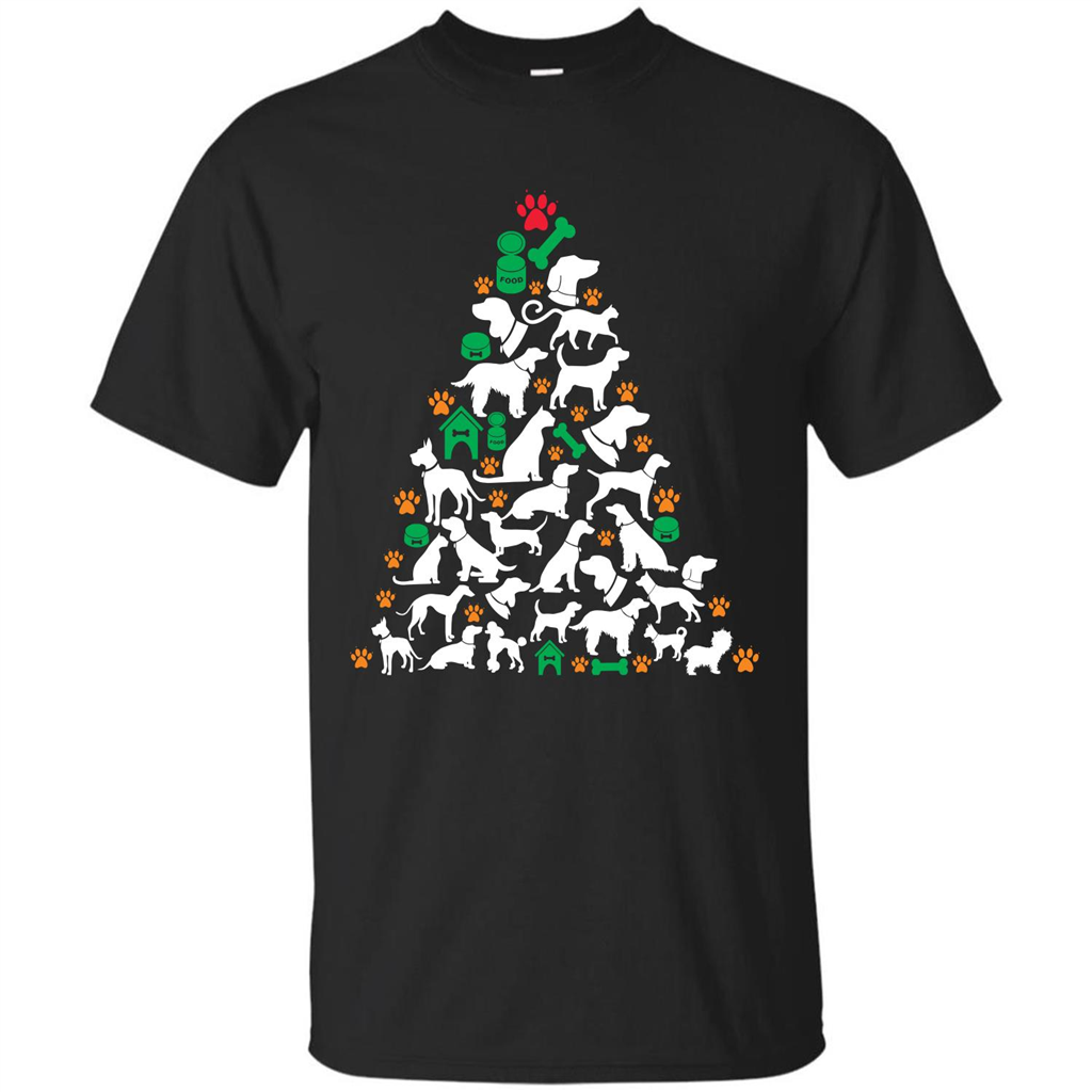 Christmas T-shirt Dog Lover Person Christmas Tree T-shirt