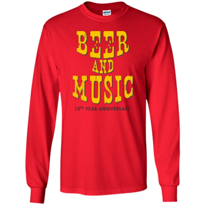 Beer And Music 10th Year Anniversary T-shirt Red