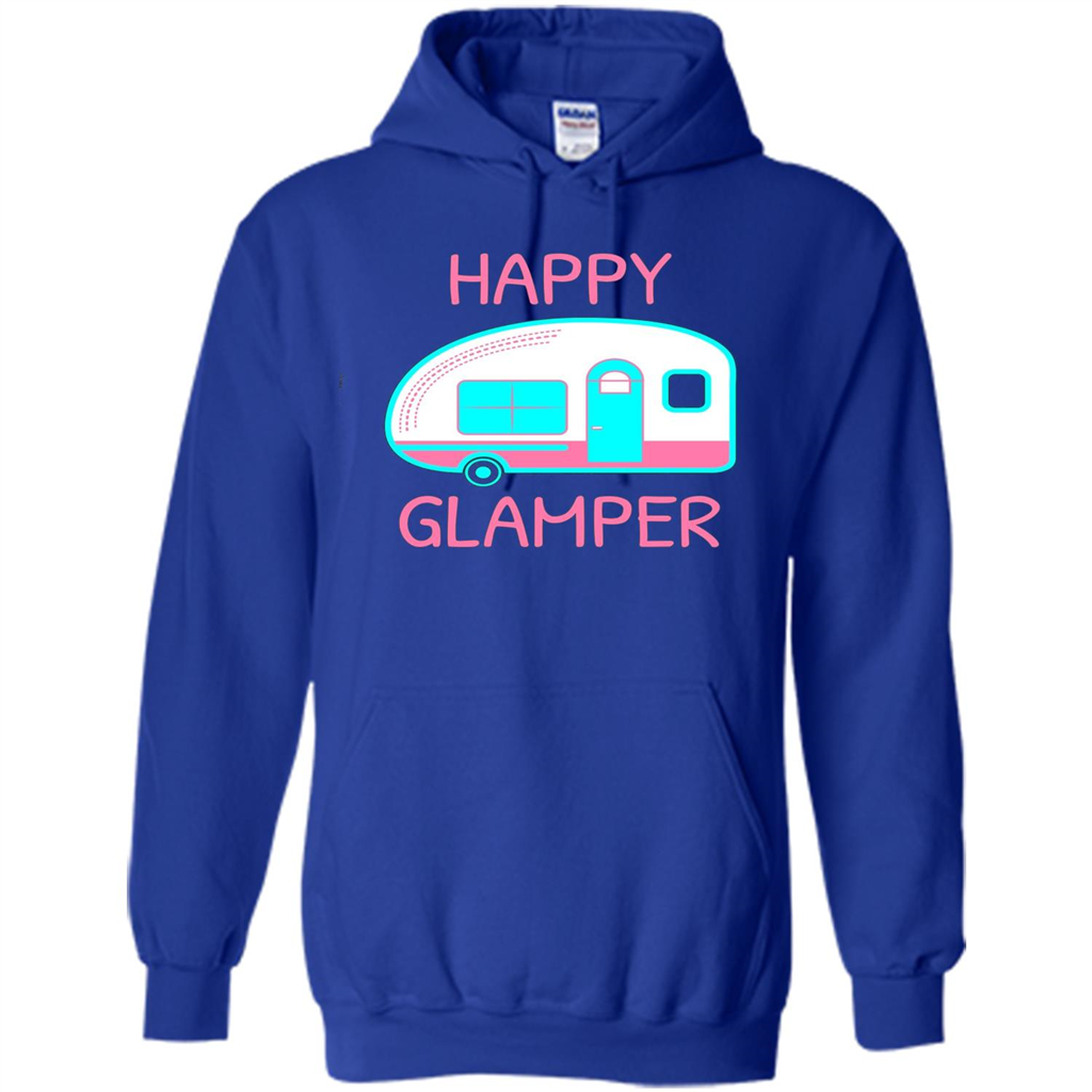 Happy Glamper - Glamping Camping Gift Idea T-Shirt Royal