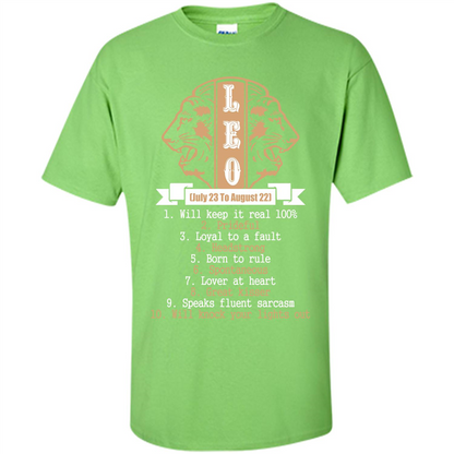 Leo T-shirt Will Knock Your Lights Out Lime