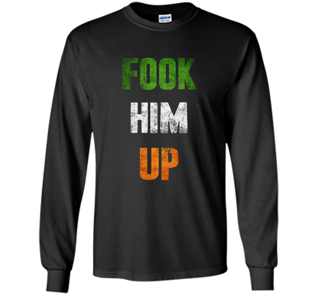 Fook Him Up Irish Boxing T-shirt - Funny Fight Tee shirt Royal