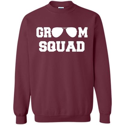 Cool Groom Squad T-Shirt Wedding Party Gift Shirt Maroon
