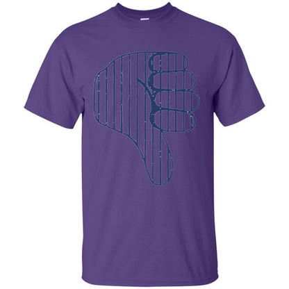 Baseball T-shirt Baseball Celebration Thumbs Down T-shirt Purple