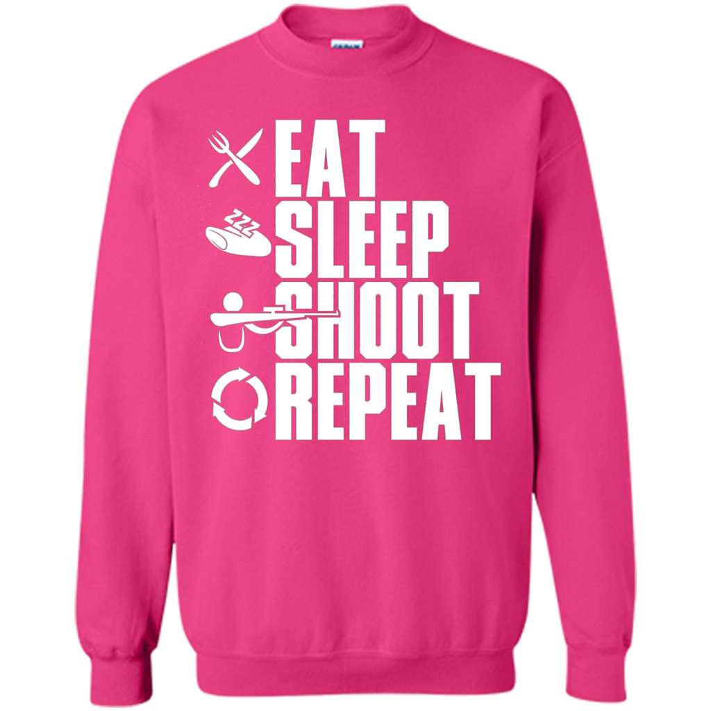 Eat Sleep Shoot Repeat T-shirt Heliconia