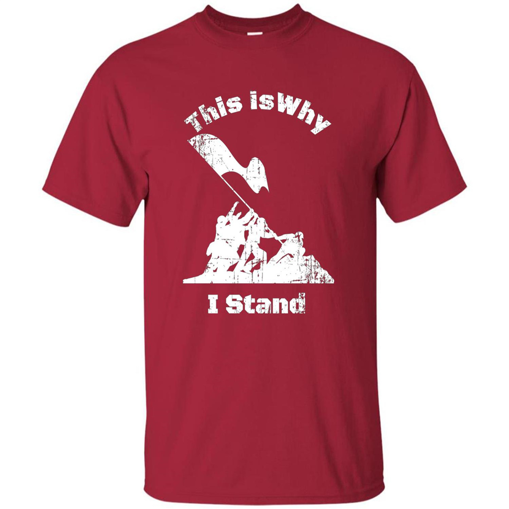 Military T-Shirt This Is Why I Stand Cardinal