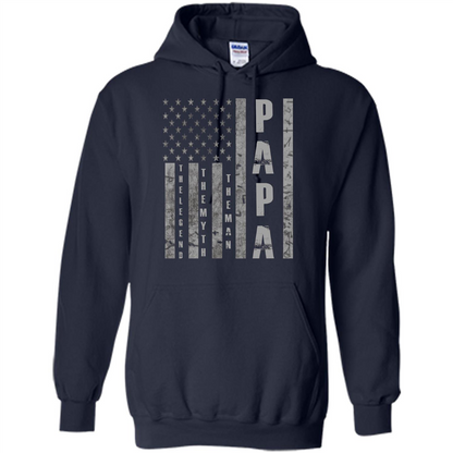 Fathers Day T-shirt Papa - The Man The Myth The Legend Navy
