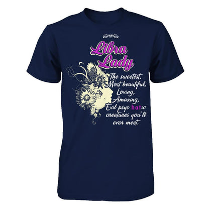 Libra Lady - The Sweetest, Most Beautiful, Loving, Amazing Gildan - Short Sleeve Tee Navy