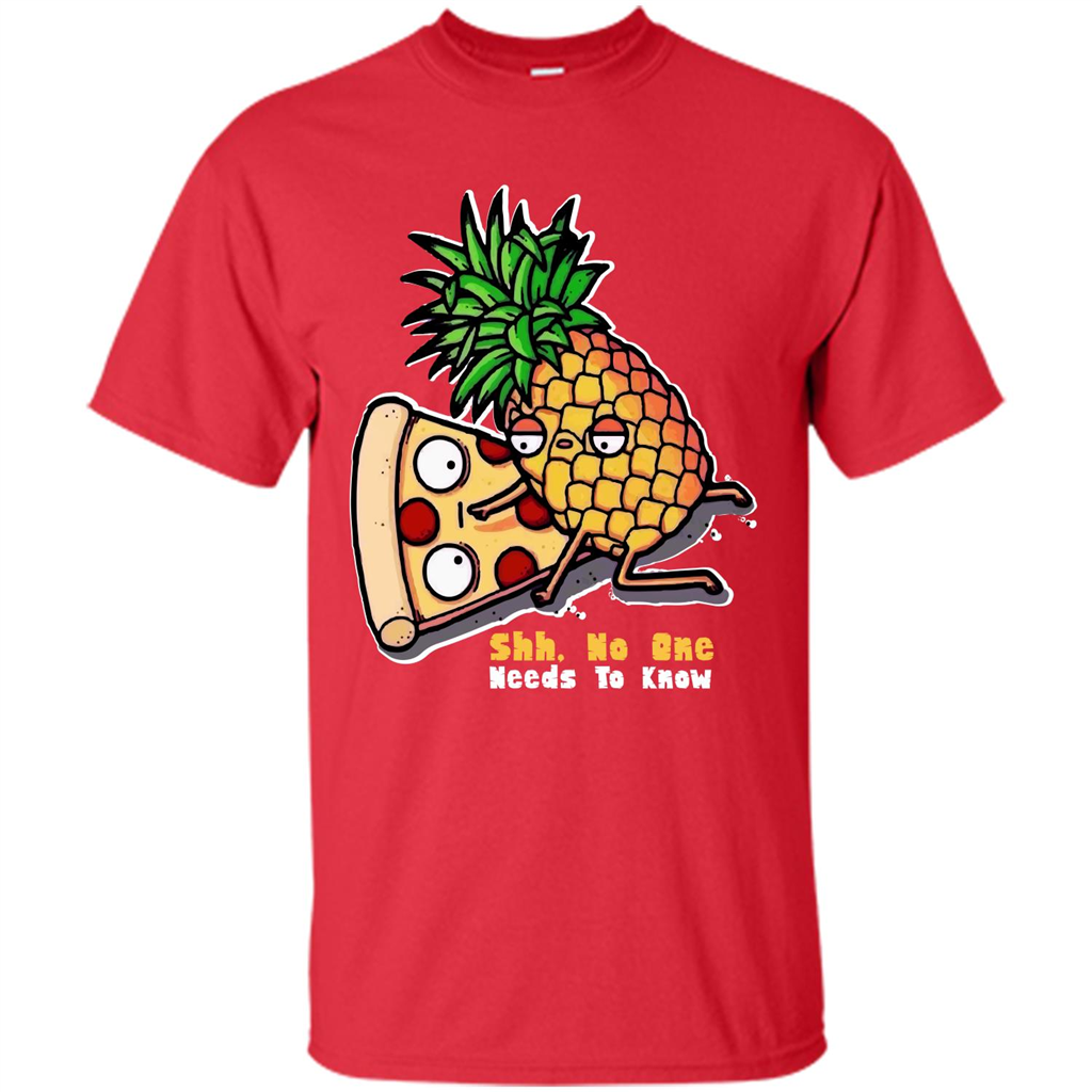 Pizza. Shh, No One Needs To Know T-shirt Red