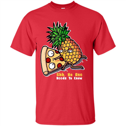 Pizza. Shh, No One Needs To Know T-shirt Red
