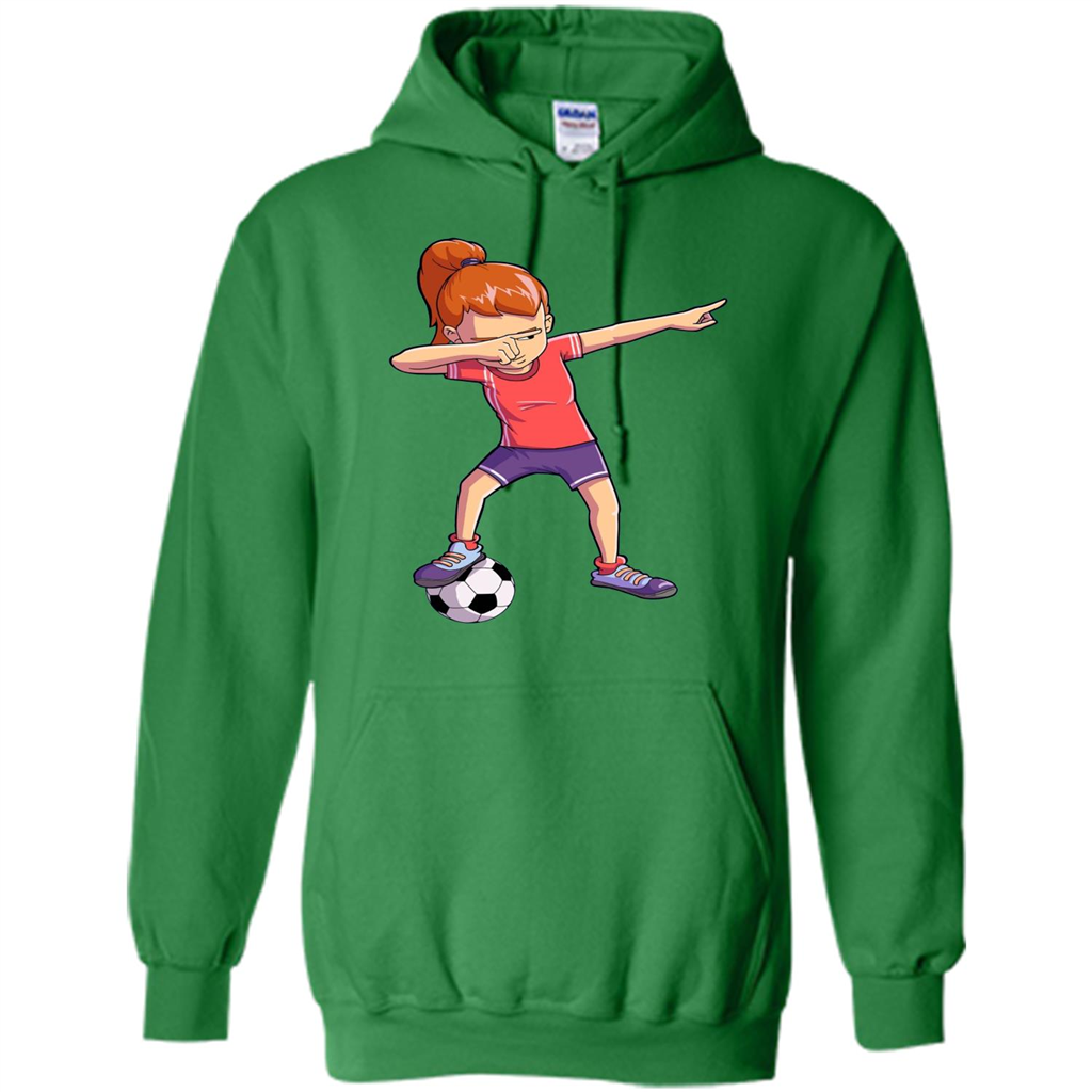 Dabbing Soccer Girl T-shirt Dab Dance T-shirt Irish Green