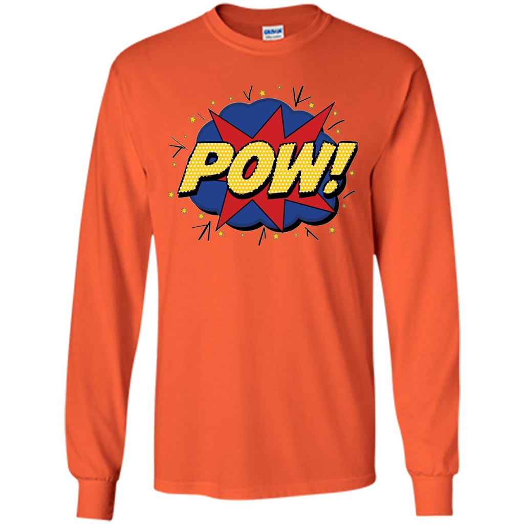 POW Comic Book Bubble T-shirt Orange