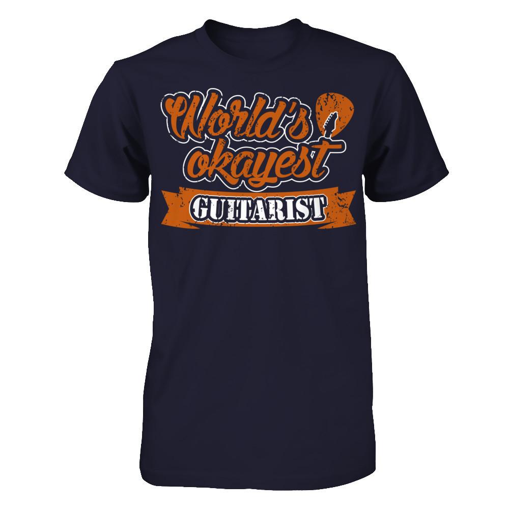 World's Okayest Guitarist Next Level - Unisex Fitted Tee Midnight Navy