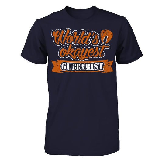 World's Okayest Guitarist Next Level - Unisex Fitted Tee Midnight Navy