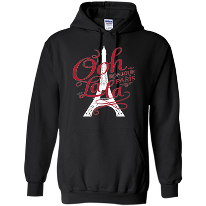 France Tshirt Bonjour Paris Tshirt, Hello Paris Tshirt Black