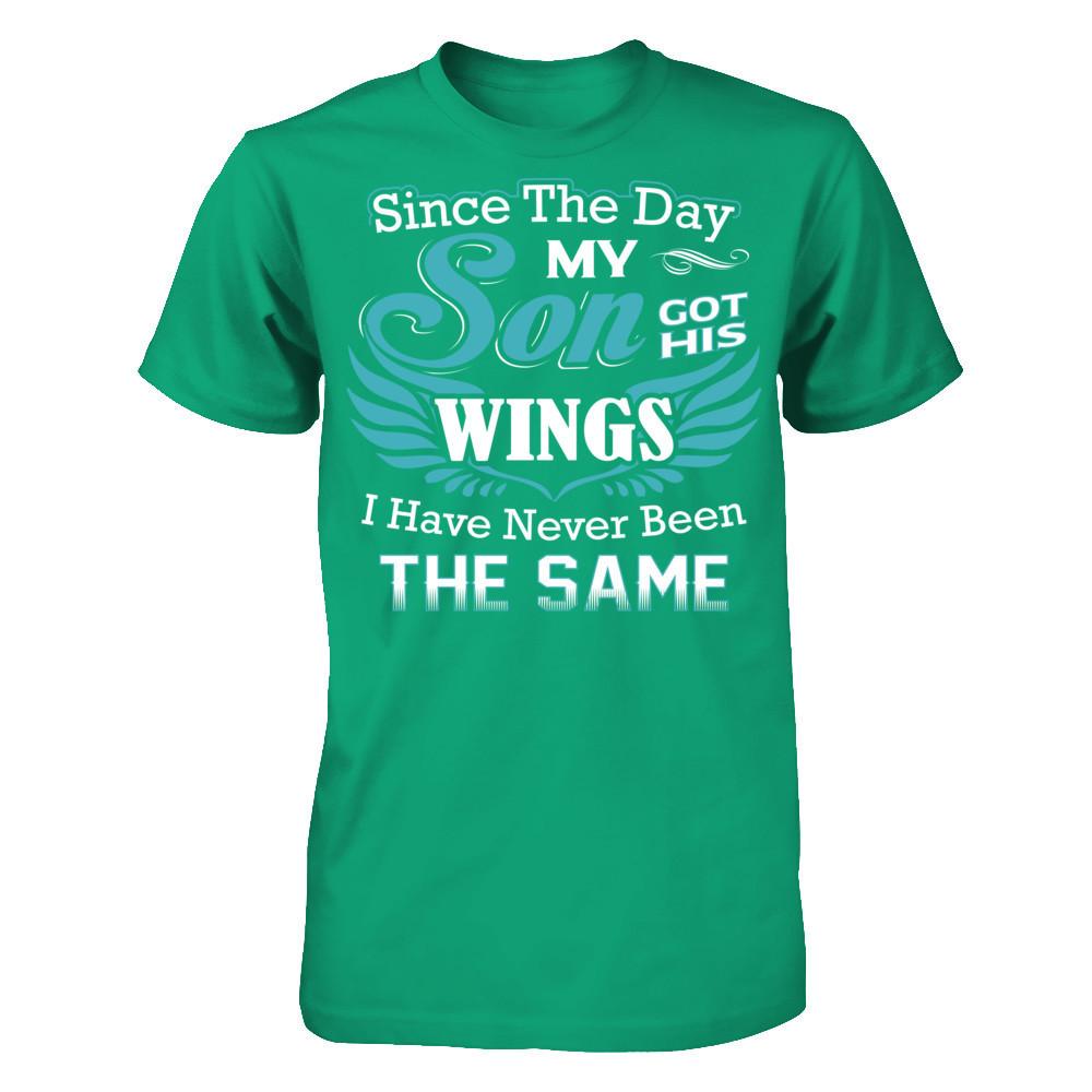 Since The Day My Son Got His Wings I Have Never Been The Same Gildan - Short Sleeve Tee Kelly Green