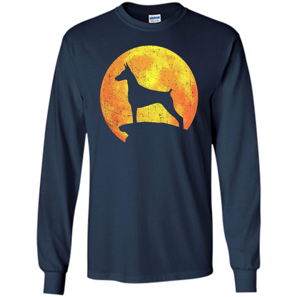 Dog Orange Halloween Costume T-shirt Navy