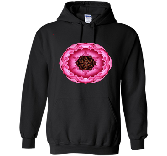 Joy Flower Mandala T-shirt With Inspirational Quotation Black