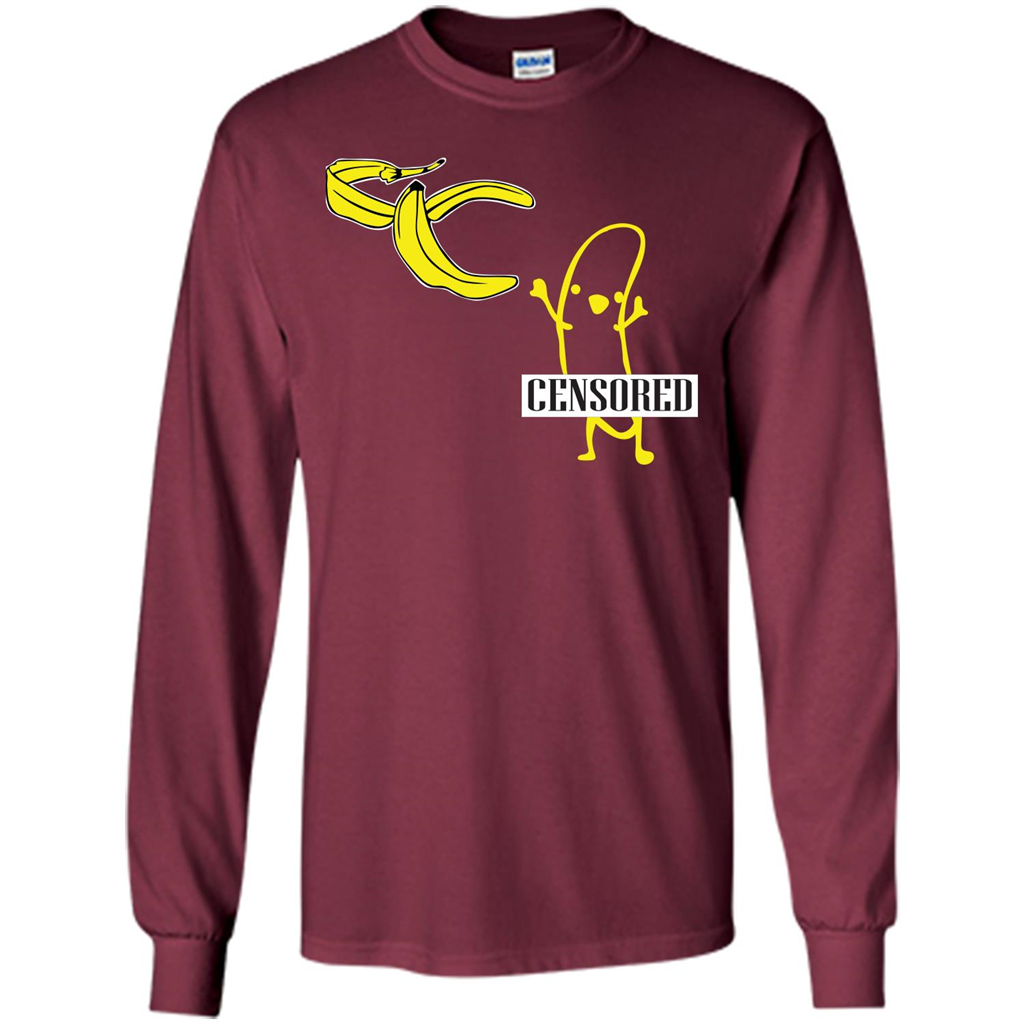 Banana T-shirt Censored T-shirt Maroon