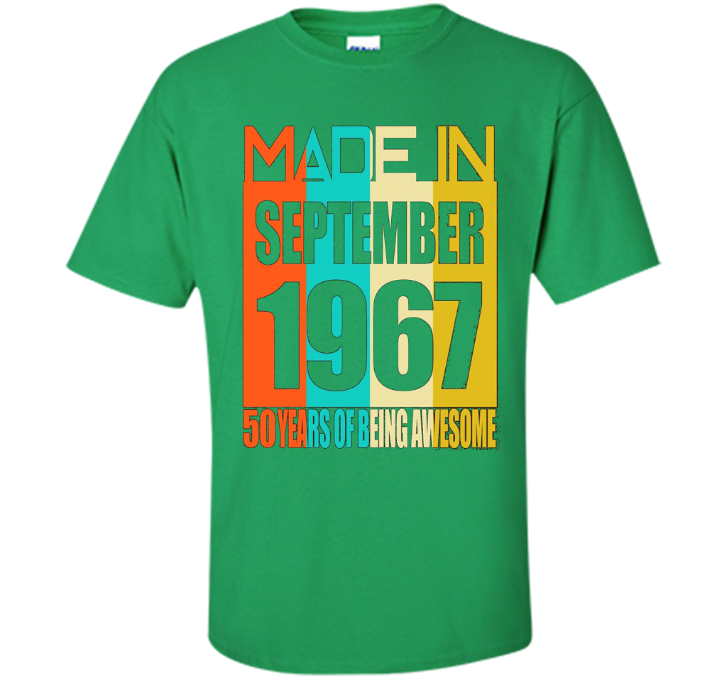 September 1967 50th Birthday Gifts 50 yrs old B-day Shirt cool shirt Irish Green