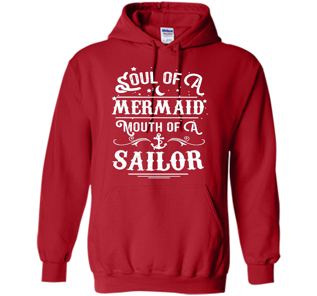 Soul Of A Mermaid Mouth Of A Sailor Shirt cool shirt Red