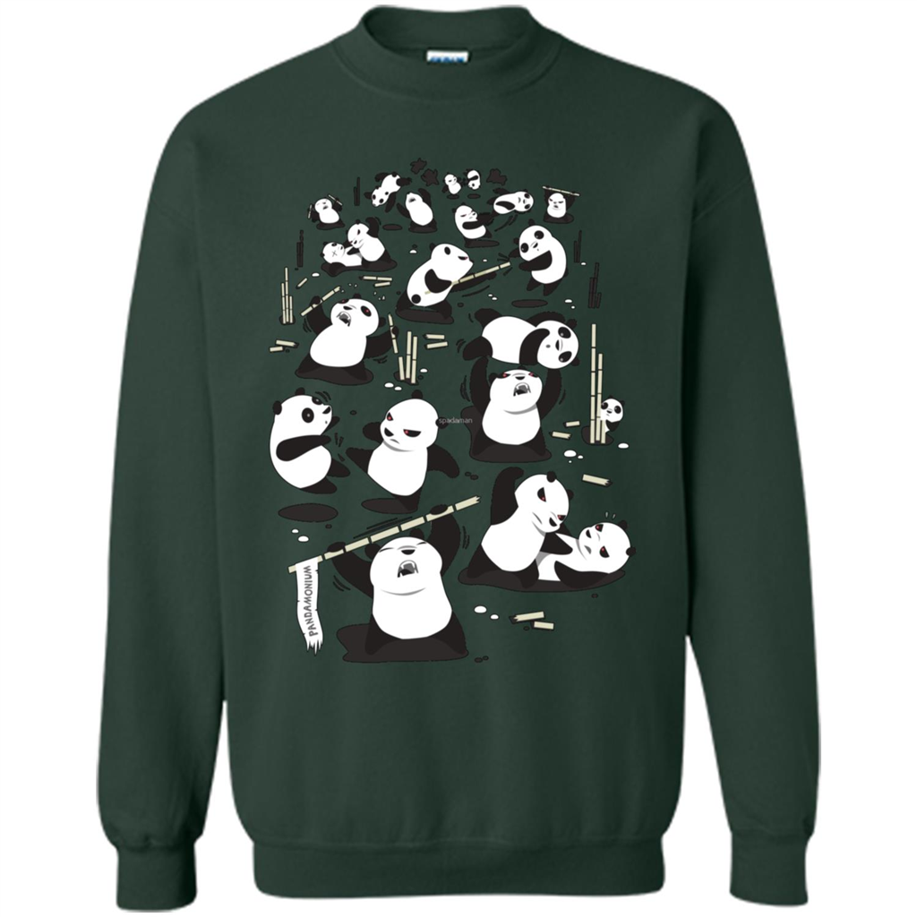 Cute Panda T-shirt Forest Green