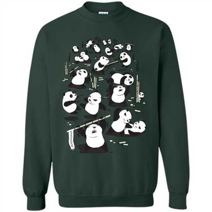 Cute Panda T-shirt Forest Green