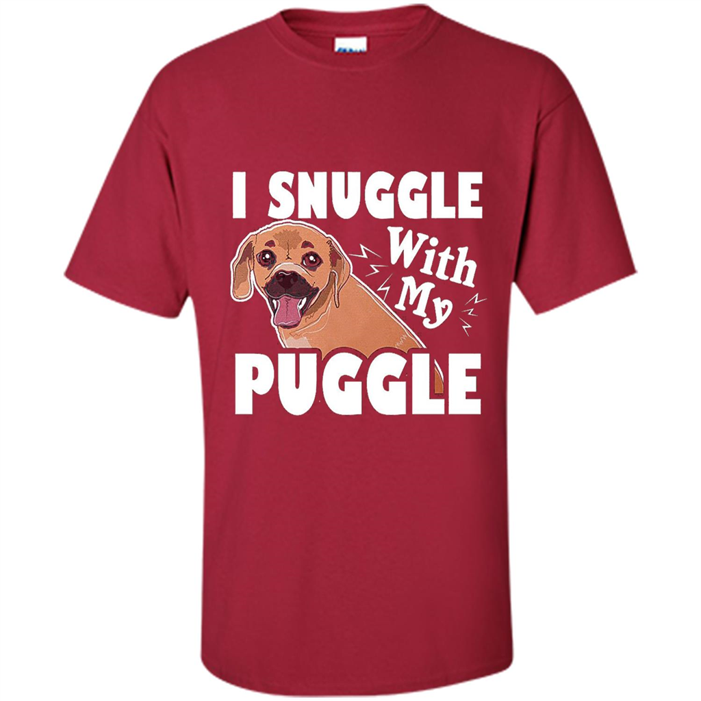Puggle T-Shirt I Snuggle With My Puggle Cardinal