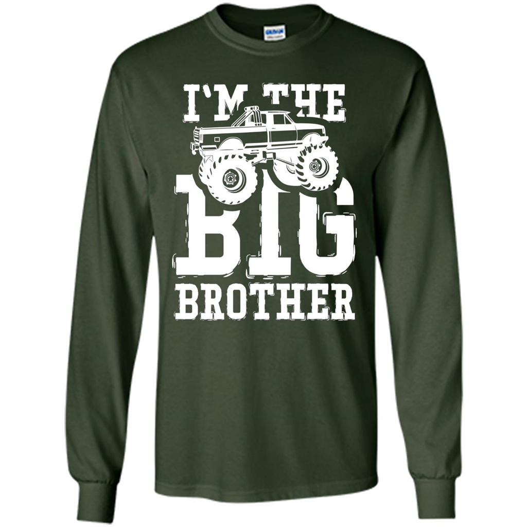 I'm The Big Brother Monster Truck T-shirt Forest Green