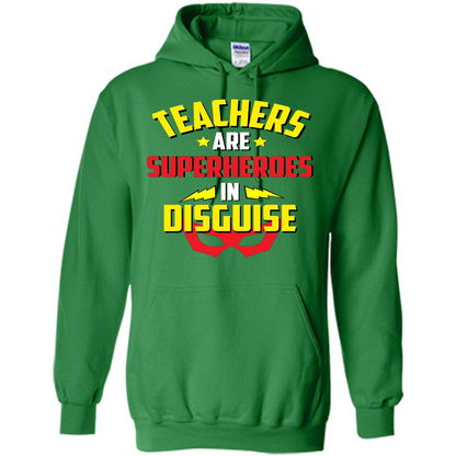 Funny Teacher Superpower Superhero In Disguise T-shirt Irish Green