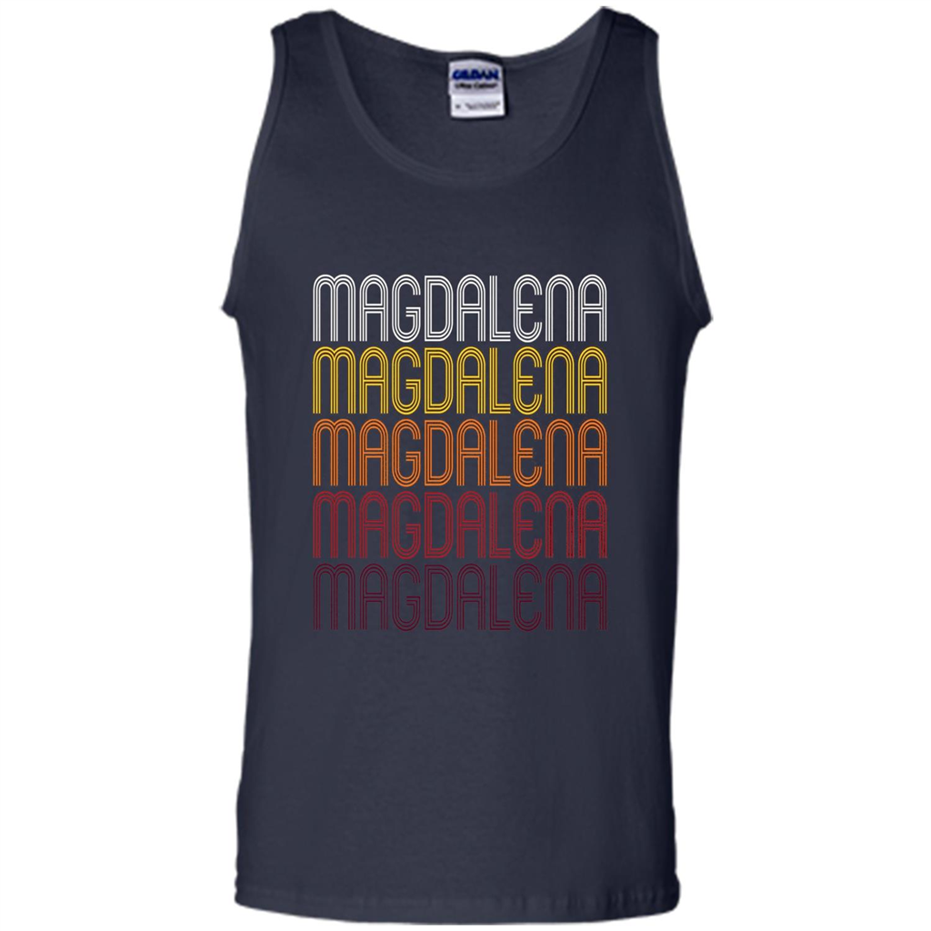 Magdalena Retro Wordmark Pattern T-shirt Navy