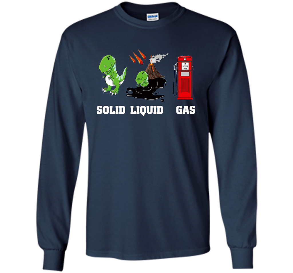 Dinosaur Solid Liquid Gas T-shirt Navy