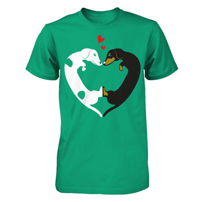 Dog Heart - Love Dog T-shirt Gildan - Short Sleeve Tee Kelly Green