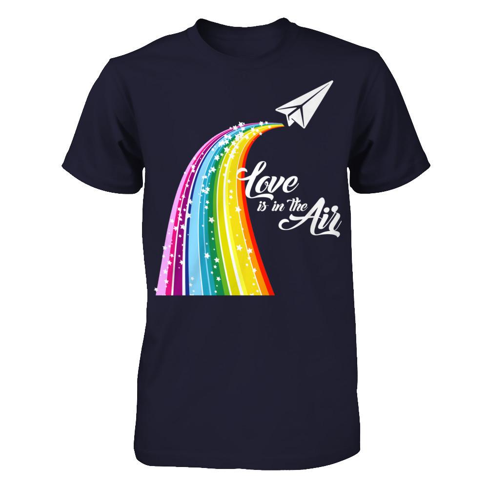 Love Is In The Air T-shirt Next Level - Unisex Fitted Tee Midnight Navy