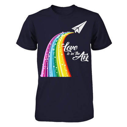 Love Is In The Air T-shirt Next Level - Unisex Fitted Tee Midnight Navy