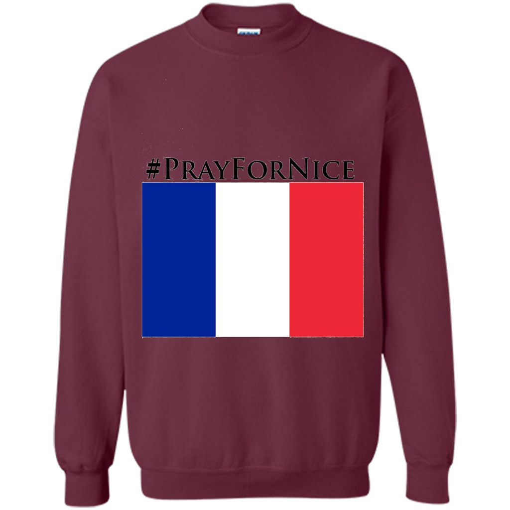 Pray For Nice T-shirt Maroon