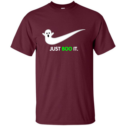 Just Boo It T-shirt Halloween Shirts Maroon