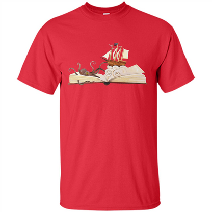 Book Reader T-shirt Love To Read Book Red