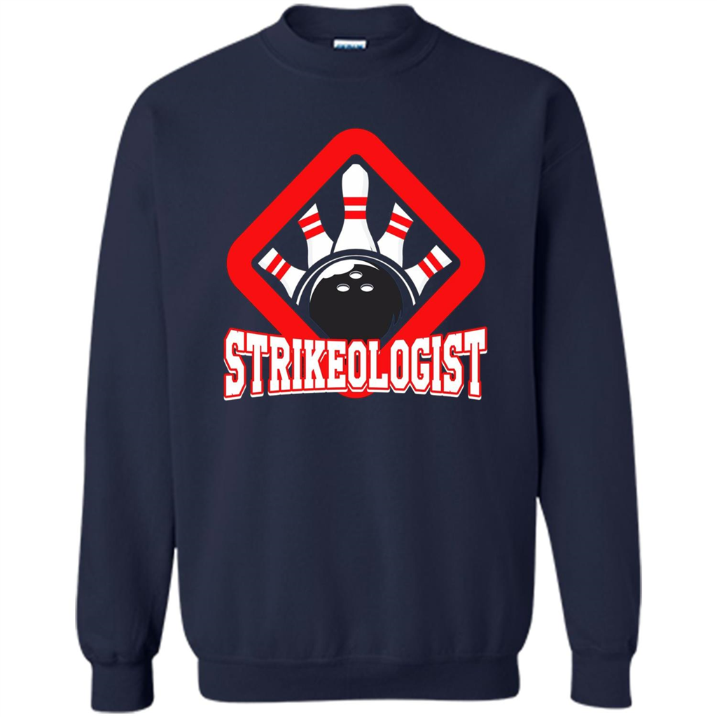 Strikeologist Bowling T-shirt For Bowling Lover Navy