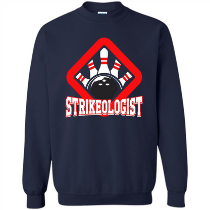 Strikeologist Bowling T-shirt For Bowling Lover Navy
