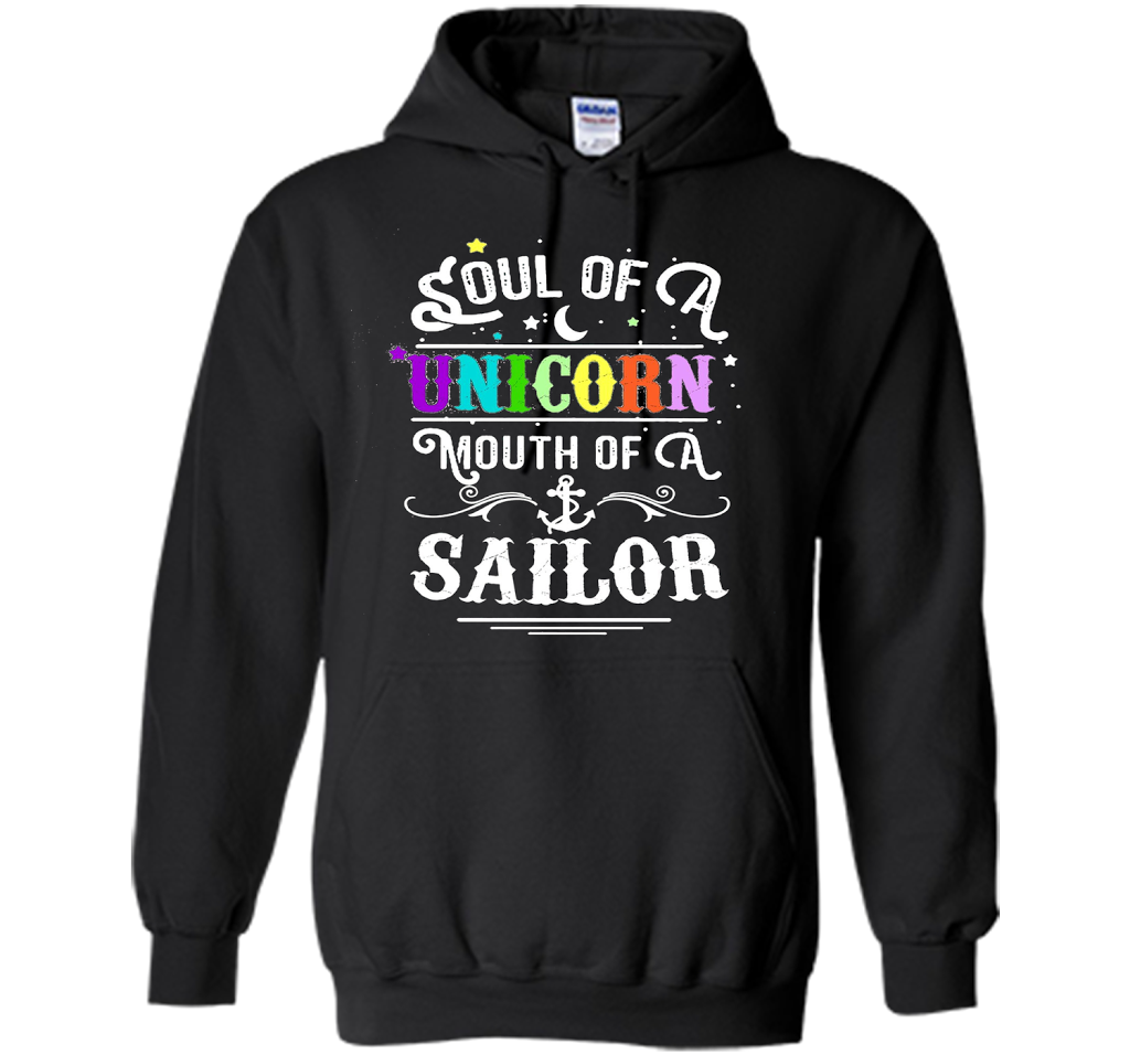 Soul Of A Unicorn Mouth Of A Sailor T-shirt Black
