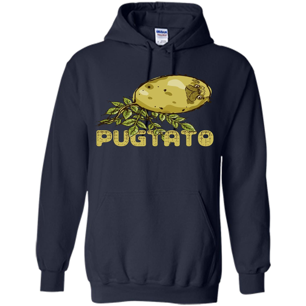 Pug Love Pug And Potato T-shirt Navy