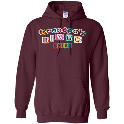 Papa T-shirt GrandpaŠ—Ès Bingo T-shirt Maroon