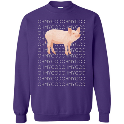 Oh My God Pig T-shirt Cute Pig T-shirt Orange