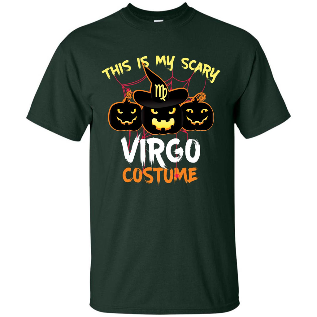Halloween T-shirt This Is My Scary Virgo Costume T-shirt Forest Green