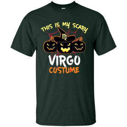Halloween T-shirt This Is My Scary Virgo Costume T-shirt Forest Green