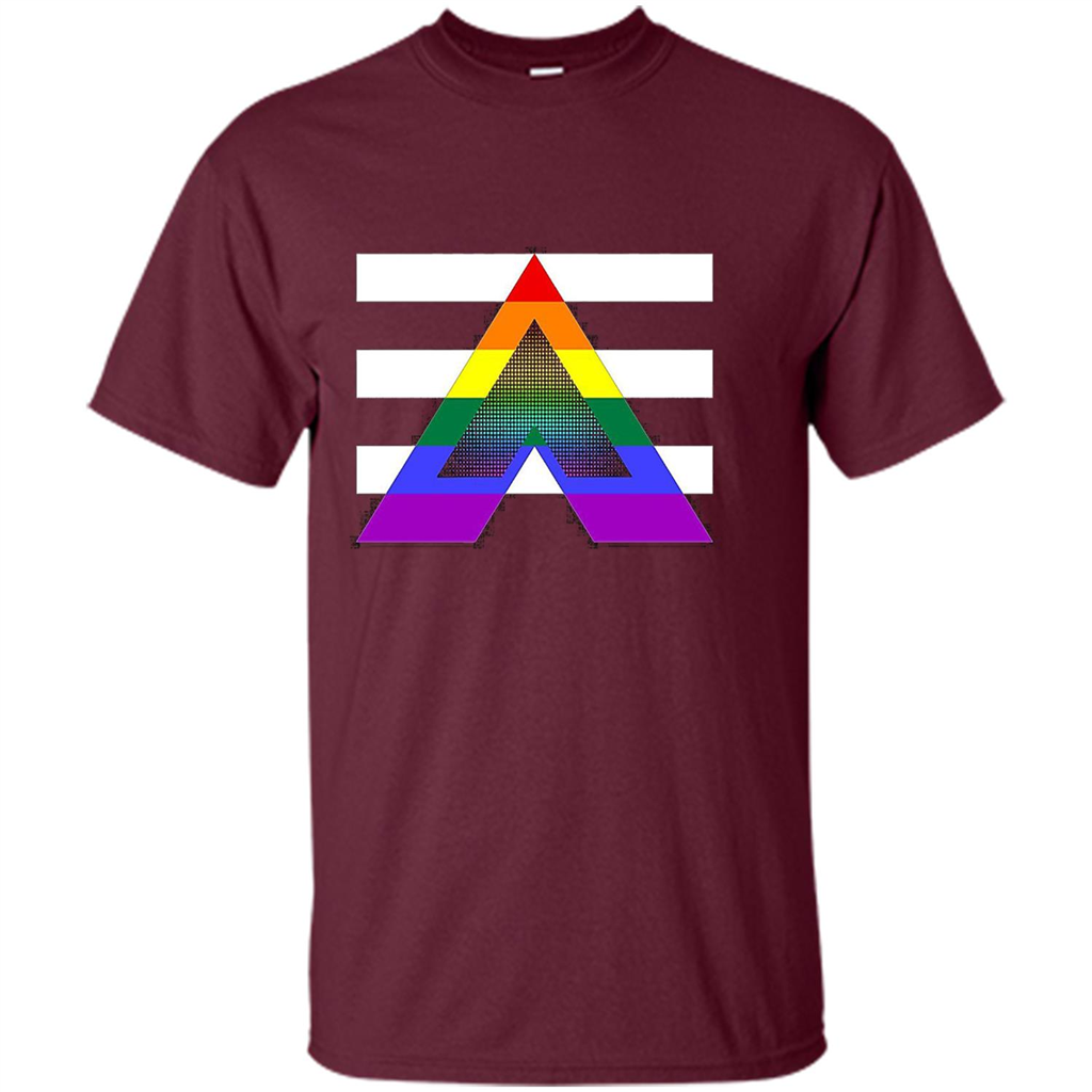 LGBT Pride Straight Ally Pride Flag T-Shirt Maroon