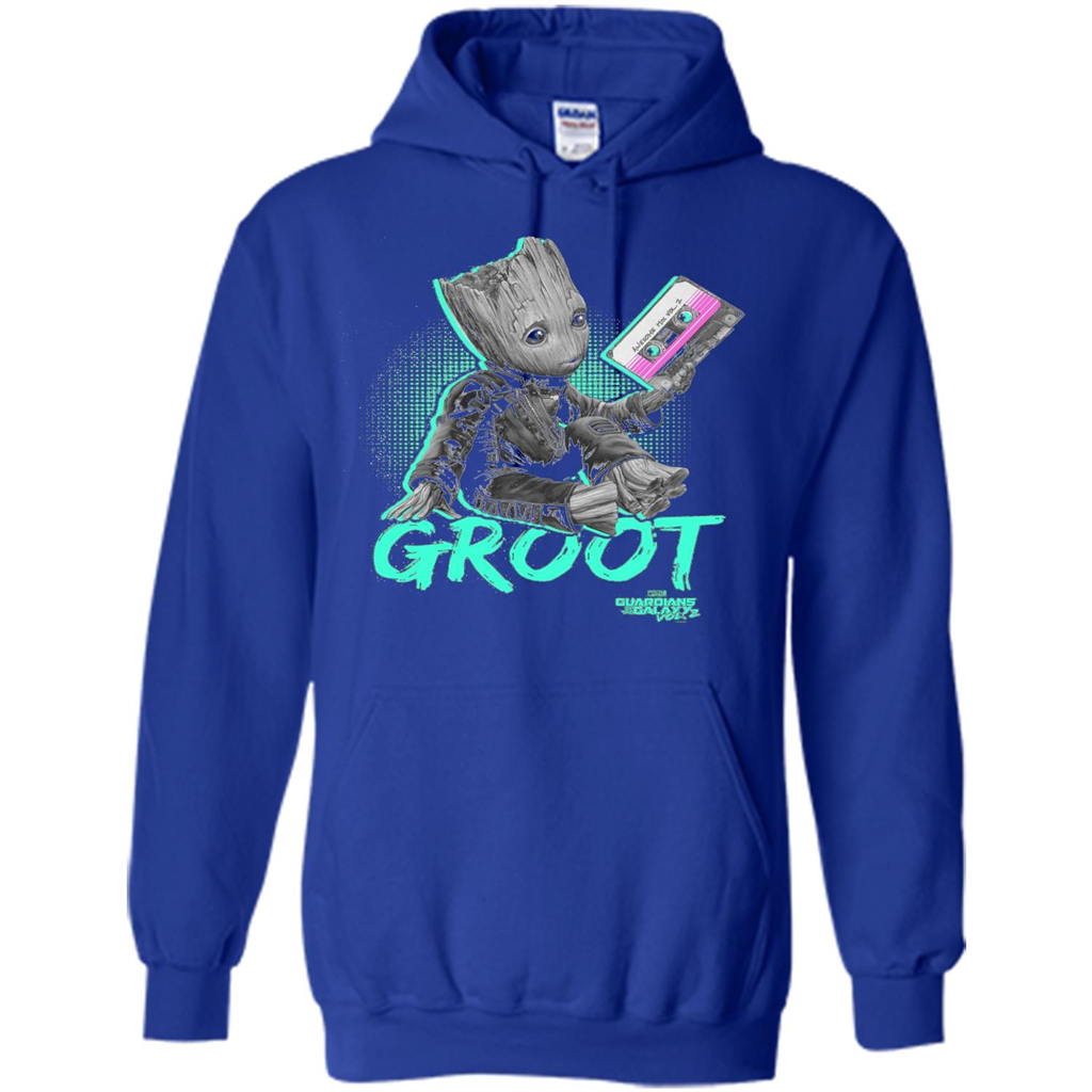 Marvel Groot Guardians of Galaxy 2 Mix Tape Graphic T-Shirt Royal
