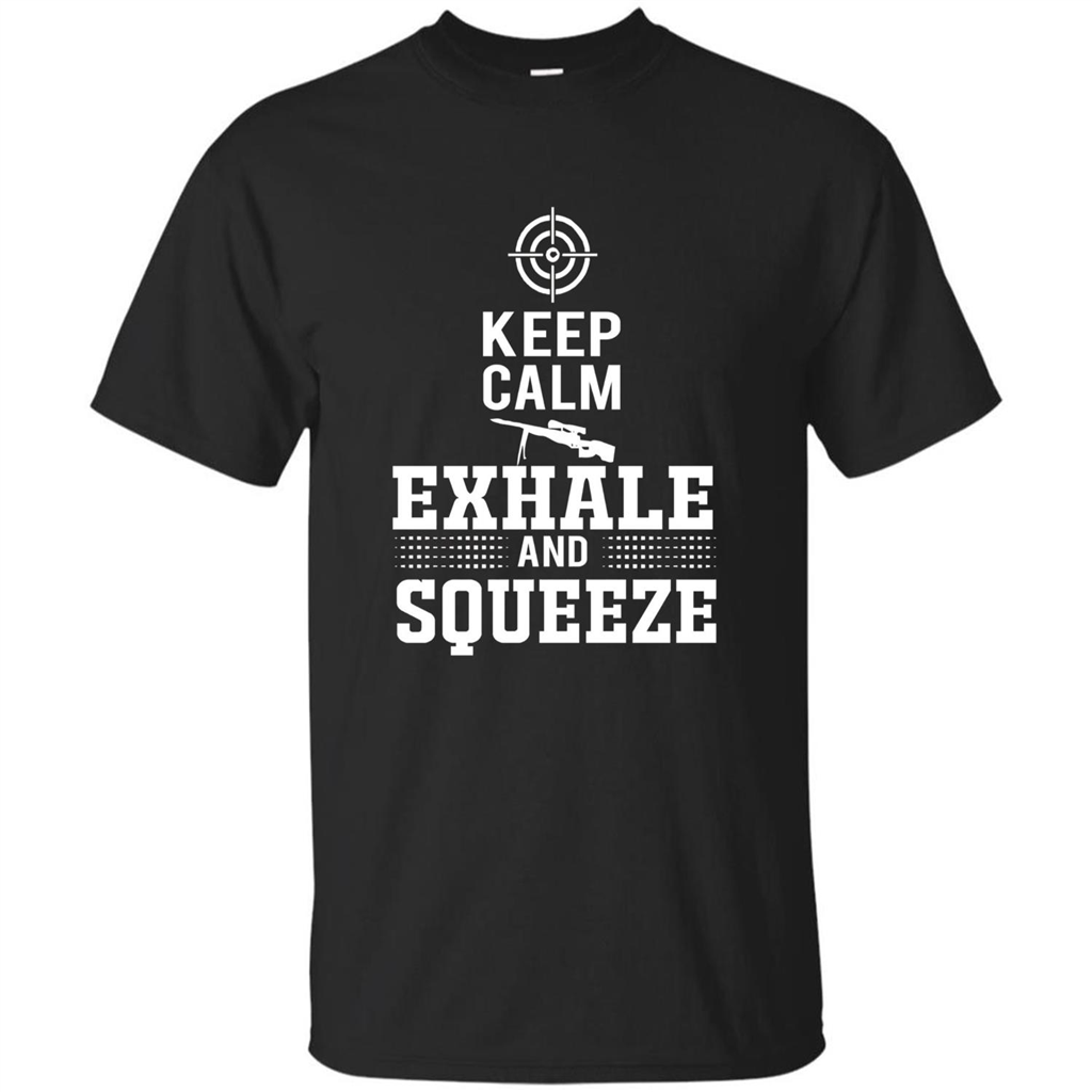 Keep Calm - Exhale and Squeeze T-shirt Black