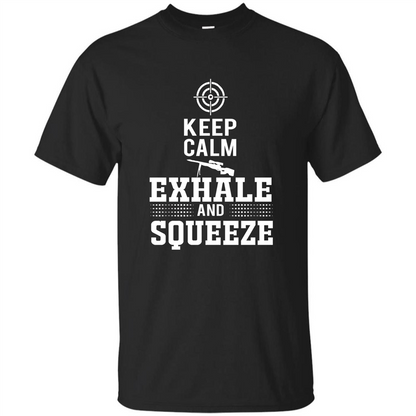 Keep Calm - Exhale and Squeeze T-shirt Black