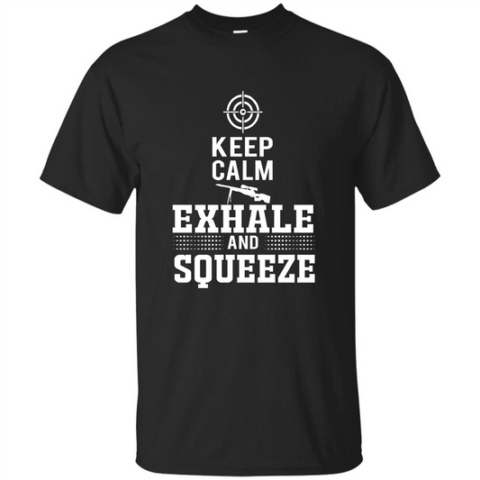 Keep Calm - Exhale and Squeeze T-shirt Black